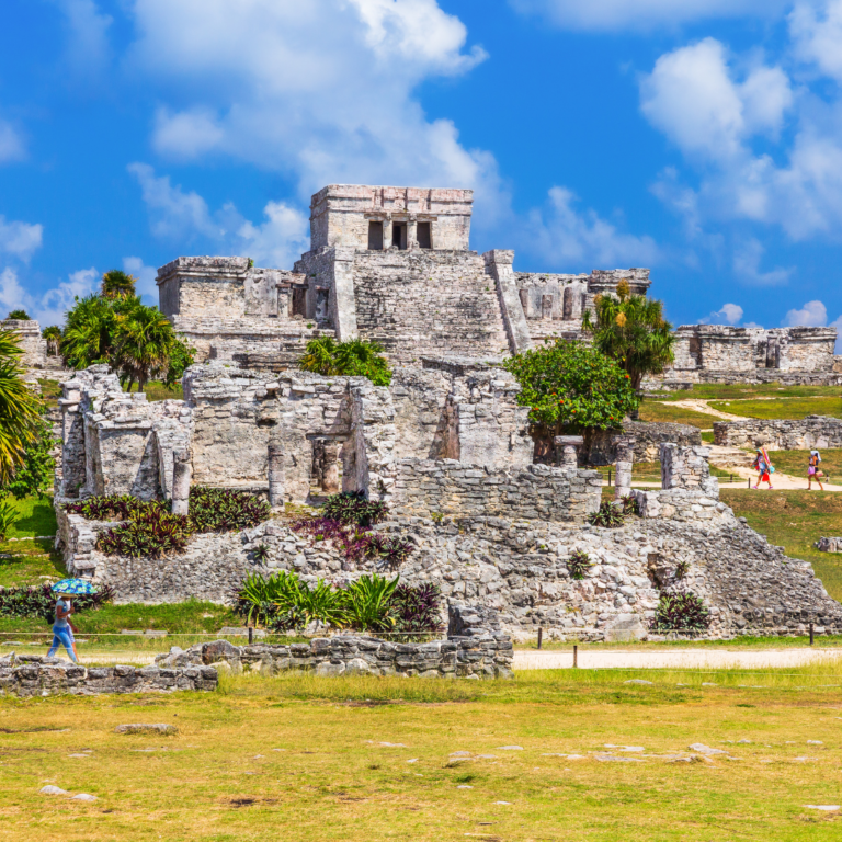 Tulum Ruins Walking Tour El Castillo From The Front