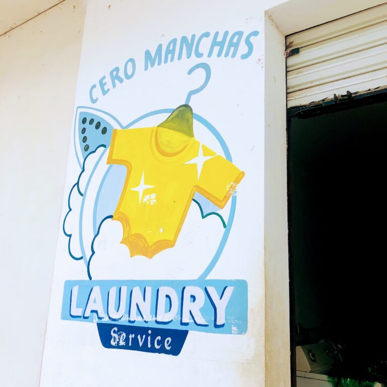 Tulum Mexico House Tour Laundry Business Sign