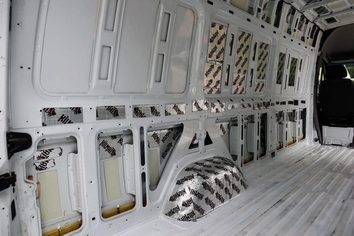 Applying van sound deadening
